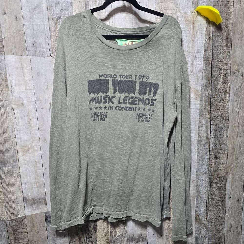 Anama Olive Green World Tour Now Your City Graphic Tee XXL Retro Music Concert